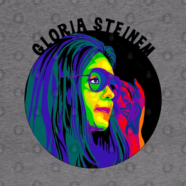 Gloria Steinem Rainbow Portrait by Slightly Unhinged